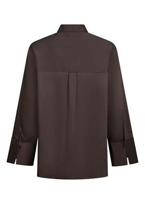 Dita poplin skjorte Chocolate Brown Neo Noir 